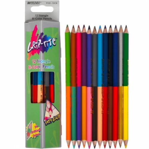 Олівці кольорові MARCO 12 олівців, 24 кольори 9101-12СВ