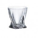Набір  склянок віскі 340 мл 6 шт  Bohemia Quadro
